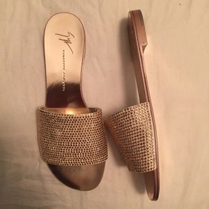 Giuseppe Zanotti Embellished Adelina Slides SZ37